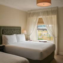 Twin room at The Walter Raleigh Hotel can accommodate 2 people.