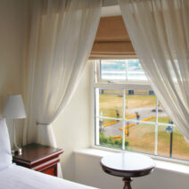 Seaview double room at Walter Raleigh Hotel can accommodate 2 adults