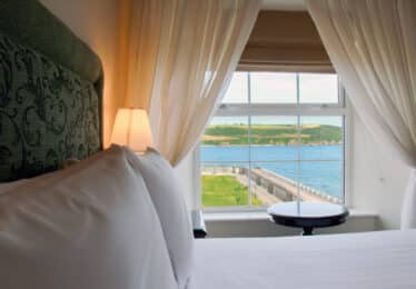 Double Seaview room at the Walter Raleigh Hotel can accommodate 2 people