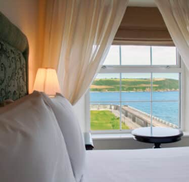 Double Seaview room at the Walter Raleigh Hotel can accommodate 2 people