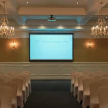 drop down projector in conference room